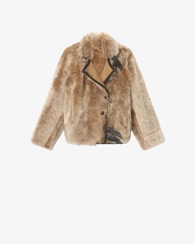 Manteau Roama en peau lainée