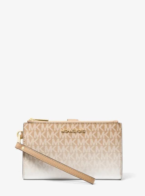 Jet Set Large Ombré Logo Wristlet